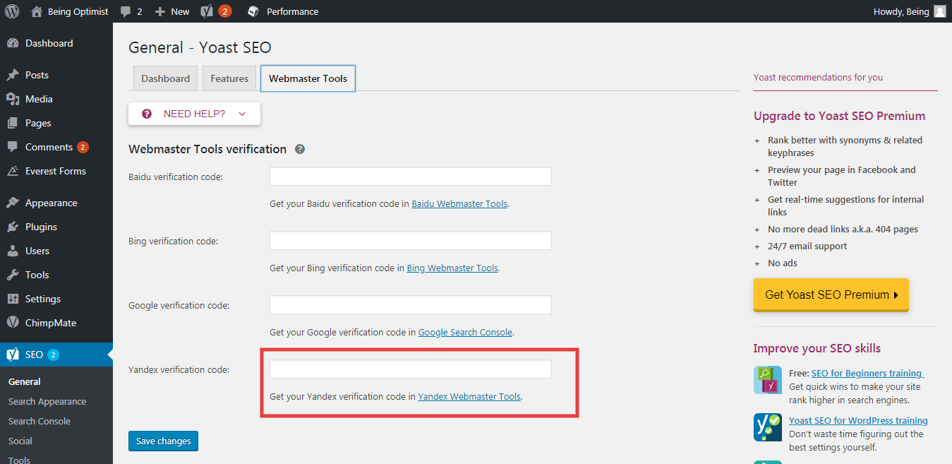 Yandex Webmaster » Start Adding Your Website To Yandex